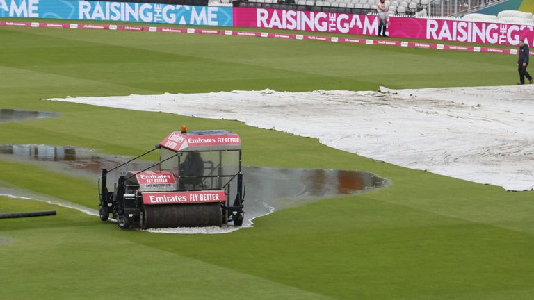 England's third and final T20I against Australia was abandoned without a ball bowled at Old Trafford.