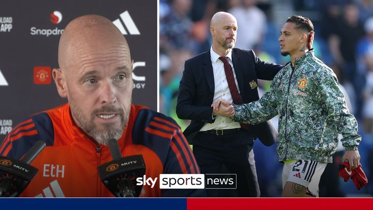 Manchester United-manager Erik Ten Hag sier at Antony gjør alt han kan på trening og viser vilje til å gjenvinne en plass på laget, til tross for at han kun har spilt én innbytter denne sesongen. 