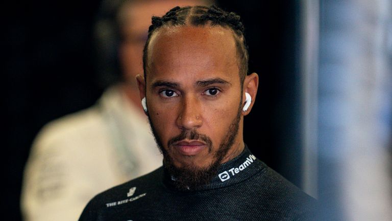 September 13, 2024, Baku, Azerbaijan: British driver LEWIS HAMILTON (Mercedes-AMG F1 Team) during practice of the 2024 FIA Formula 1 Azerbaijan Grand Prix at Baku City Circuit in Baku, Azerbaijan. (Cal Sport Media via AP Images)