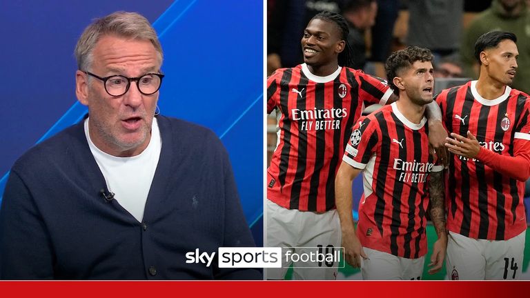 Paul Merson reacts as Christian Pulisic gave AC Milan an early lead against Liverpool in their Champions League clash.