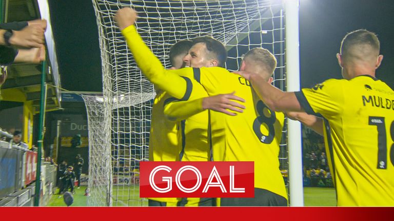 Taylor gives Harrogate the lead with flying header