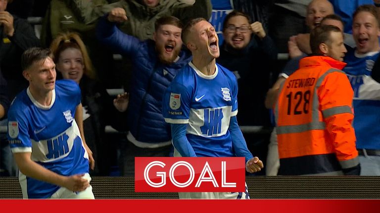 Birmingham City moved into a 2-1 lead over Wrexham thanks to Jay Stansfield's second goal of the game.