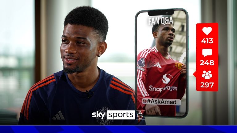 Manchester United&#39;s Amad answers fan questions on football topics including Didier Drogba, his favourite moment so far and Kobbie Mainoo in this Q&A!