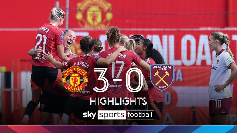 Highlights of the Women&#39;s Super League match between Manchester United and West Ham United. 