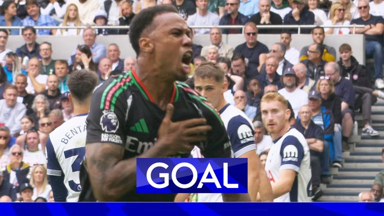 Arsenal&#39;s Gabriel scores against Spurs