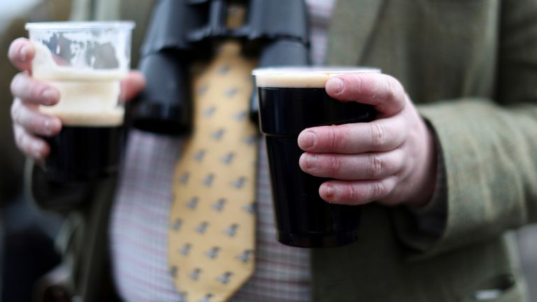 The price of Guinness at Cheltenham will rise next year to £7.80