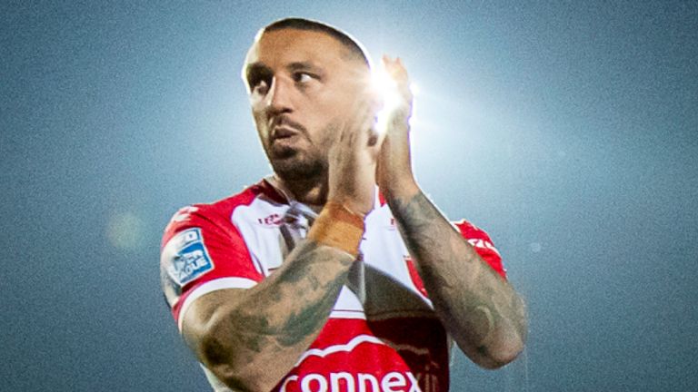 Picture by Allan McKenzie/SWpix.com - 30/08/2024 - Rugby League - Betfred Super League Round 24 - Hull KR v Salford Red Devils - Sewell Group Craven Park, Hull, England - Hull KR thank the fans and supporters after victory over Salford.