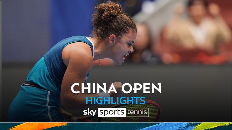 Highlights of the China Open match between Jasmine Paolini and Clara Tauson.