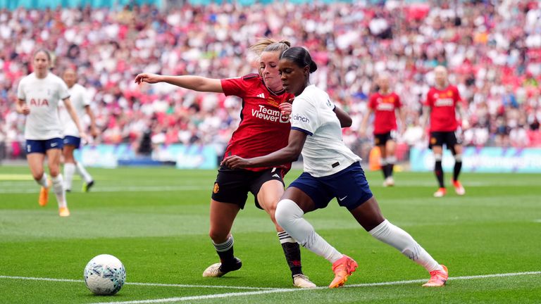 Jessica Naz started the FA Cup final in May but saw her Tottenham side beaten 4-0 by Man Utd