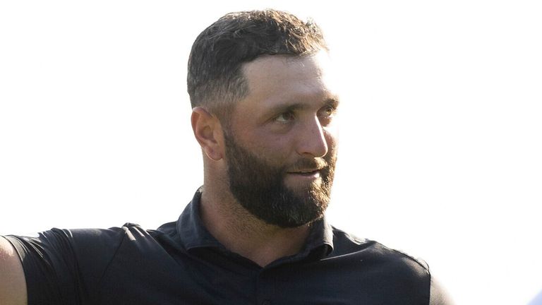 2024 Individual Champion, Captain Jon Rahm of Legion XIII waves to the gallery on the 18th green after the final round of LIV Golf Chicago at Bolingbrook Golf Club on Sunday, September 15, 2024 in Bolingbrook, Illinois. (Photo by Jon Ferrey/LIV Golf via AP)