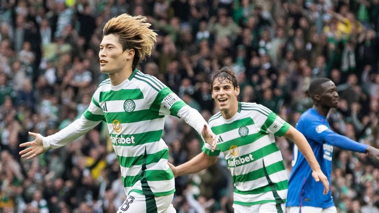 Kyogo Furuhashi put Celtic 2-0 up vs Rangers