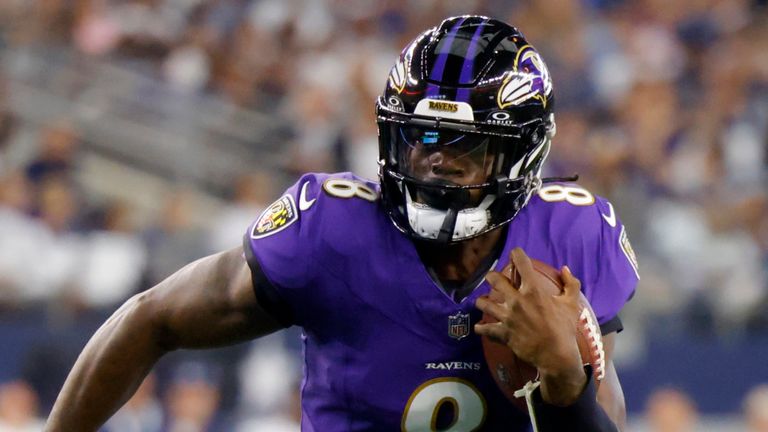 Baltimore Ravens quarterback Lamar Jackson 