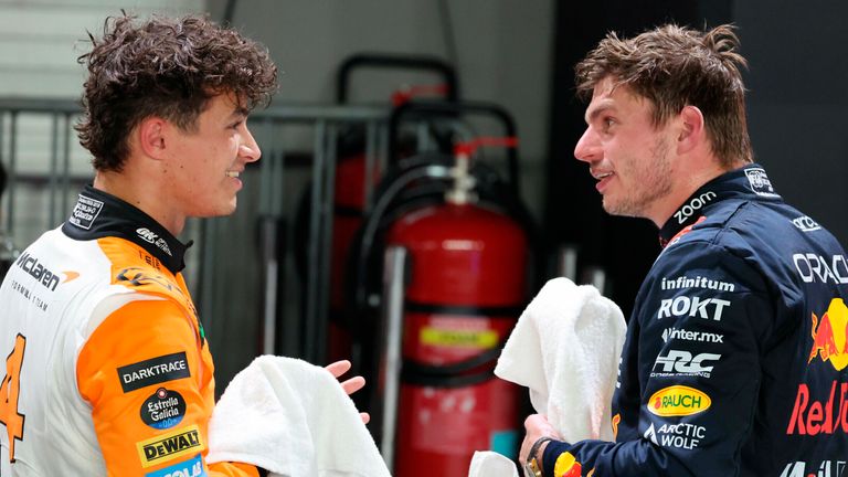 Lando Norris and Max Verstappen