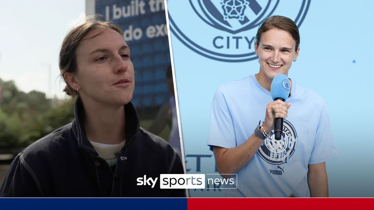 Vivianne Miedema during the presentation at the Etihad Stadium, Manchester. Picture date: Sunday August 4, 2024.