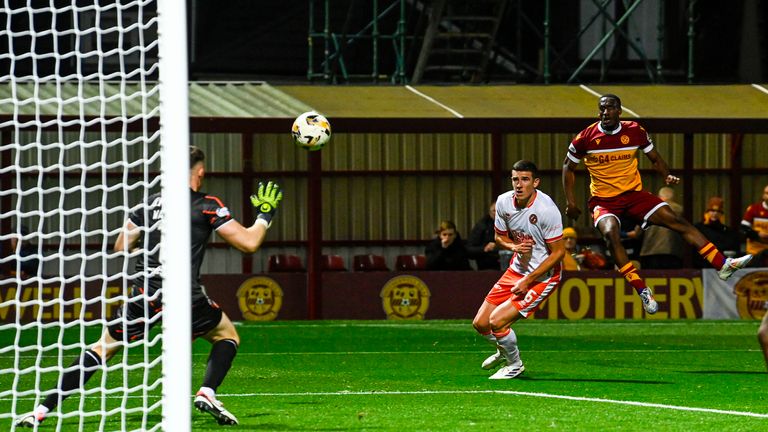 Motherwell's Zach Robinson made it 1-0