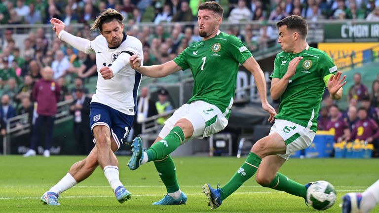 Jack Grealish doubles England's lead against Republic of Ireland