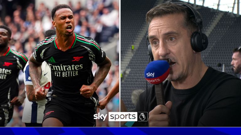 Gary Neville reacts to Arsenal's win over Tottenham