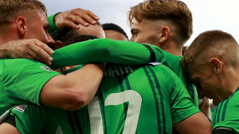 Northern Ireland Paddy McNair celebrates scoring their side's first goal of the game during the UEFA Nations League, Group C3 match at Windsor Park, Belfast. Picture date: Thursday September 5, 2024.