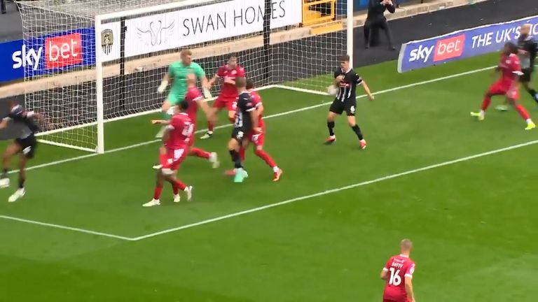 The referee disallowed Notts County's goal against Accrington Stanley for handball. Was it the right call?