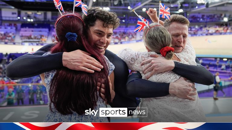 James Ball and Steffan Lloyd were thrilled after winning their maiden Paralympic gold medals in the men’s kilo tandem in Paris.