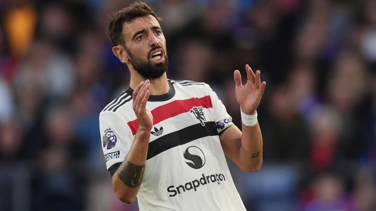 Bruno Fernandes betreurt een gemiste kans om te scoren op Selhurst Park