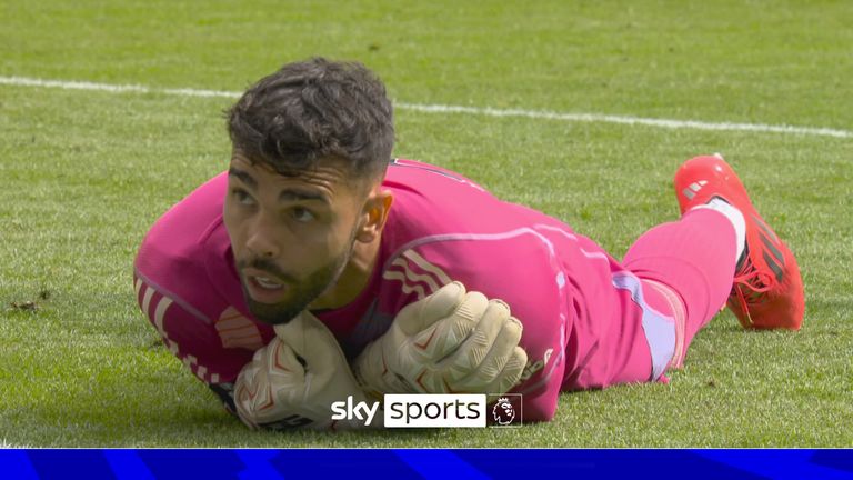 Raya watches ball go wide against Spurs