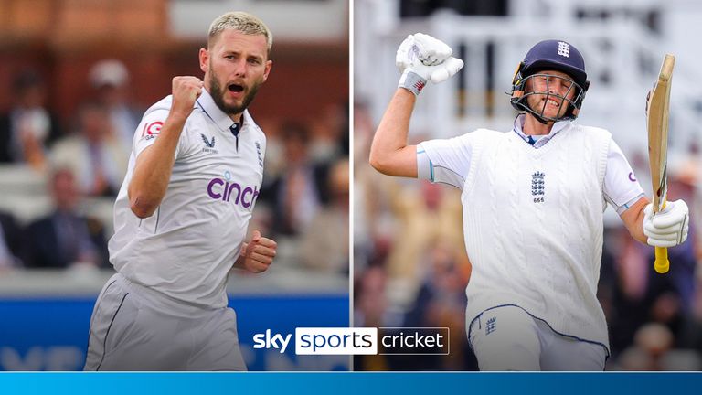 Joe Root and Gus Atkinson for England