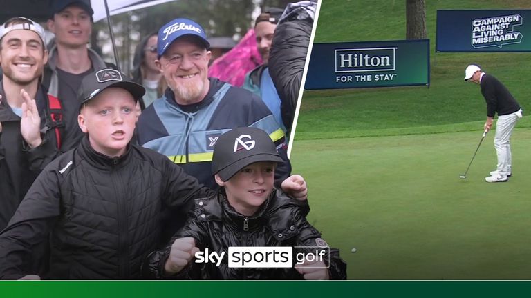 Rory McIlroy's birdie on the 10th hole at the BMW PGA Championship made a huge impression on two young fans.