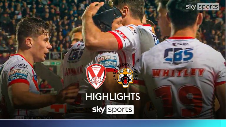 Highlights of the Super League match between St Helens and Castleford Tigers