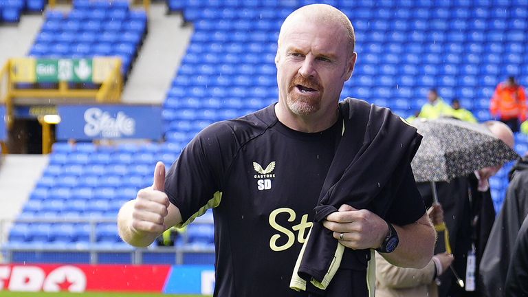 Everton manager Sean Dyche arrives ahead of the Premier League match at Goodison Park, Liverpool. Picture date: Saturday September 28, 2024.