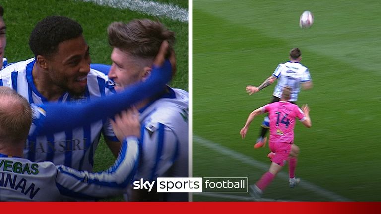 A stunning header from Josh Windass extends Sheffield Wednesday's lead in their Championship fixture against West Bromwich Albion.