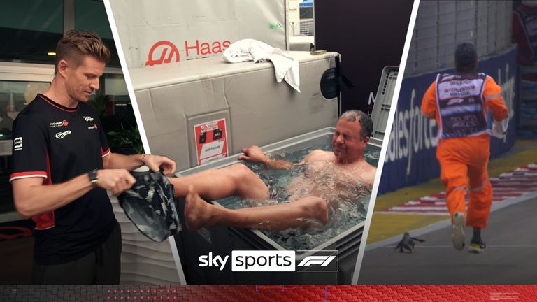 The funniest moments from the Singapore Grand Prix, including a lizard causing chaos on the track and Ted Kravitz in swimming trunks!