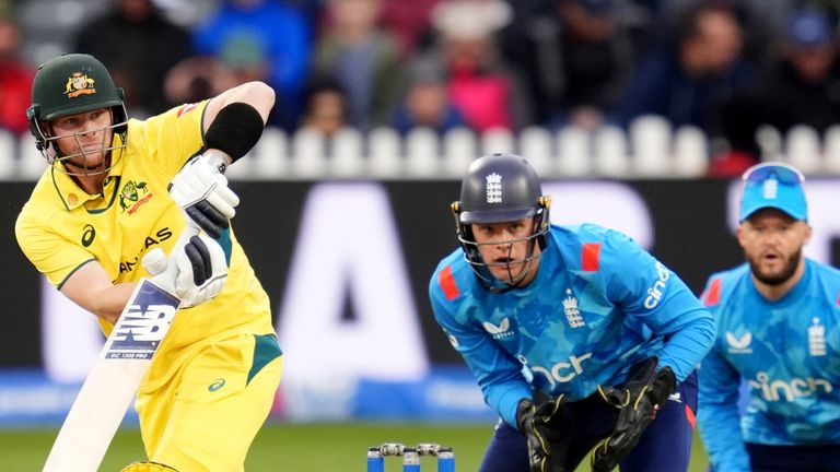 Australia's Steven Smith bats during the fifth one day international match at the Seat Unique Stadium, Bristol. Picture date: Sunday September 29, 2024.