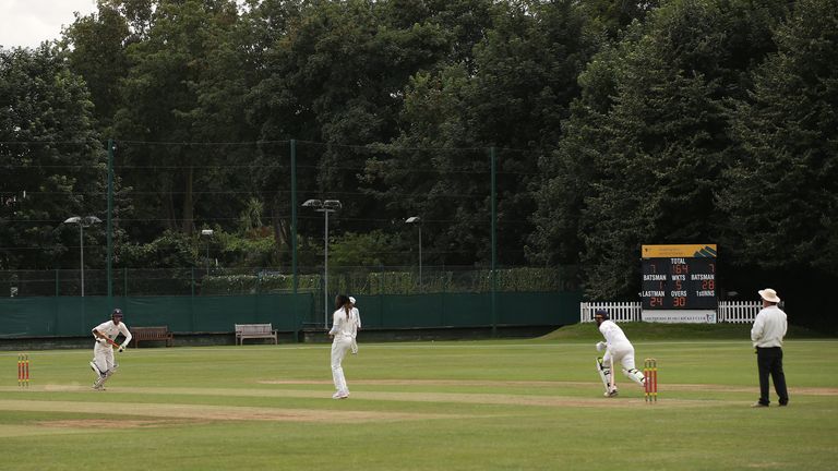 As well as the food, there was a game of cricket taking place.