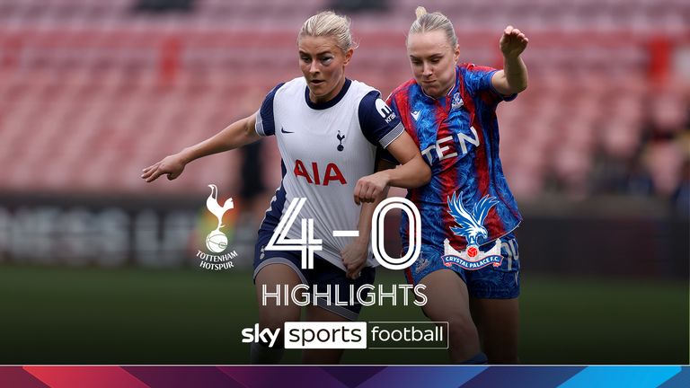 Tottenham 4-0 Crystal Palace | WSL highlights