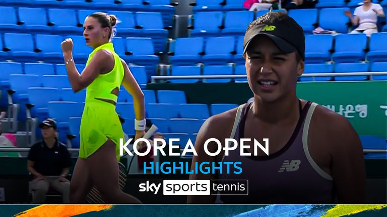 Heather Watson was knocked out in straight sets to fifth seed Marta Kostyuk at the Korea Open.