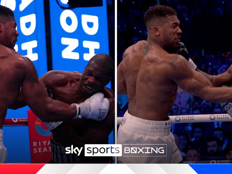 Watch all angles of Dubois' huge knockout punch which ended his fight with Joshua