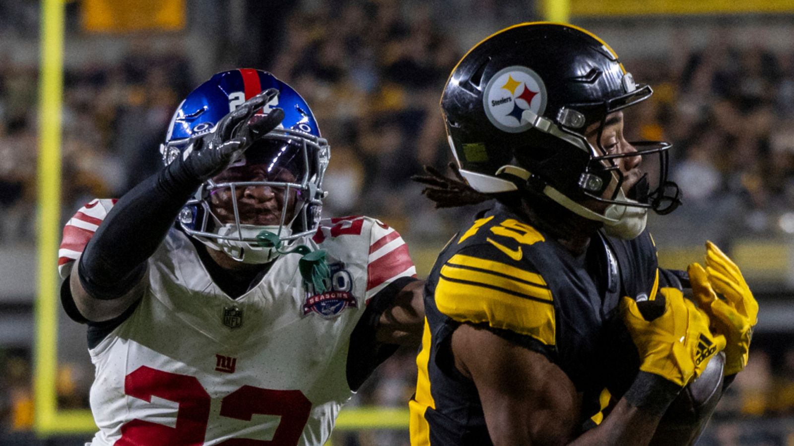 New York Giants 18-26 Pittsburgh Steelers: Calvin Austin III scores on punt return to inspire Steelers to victory