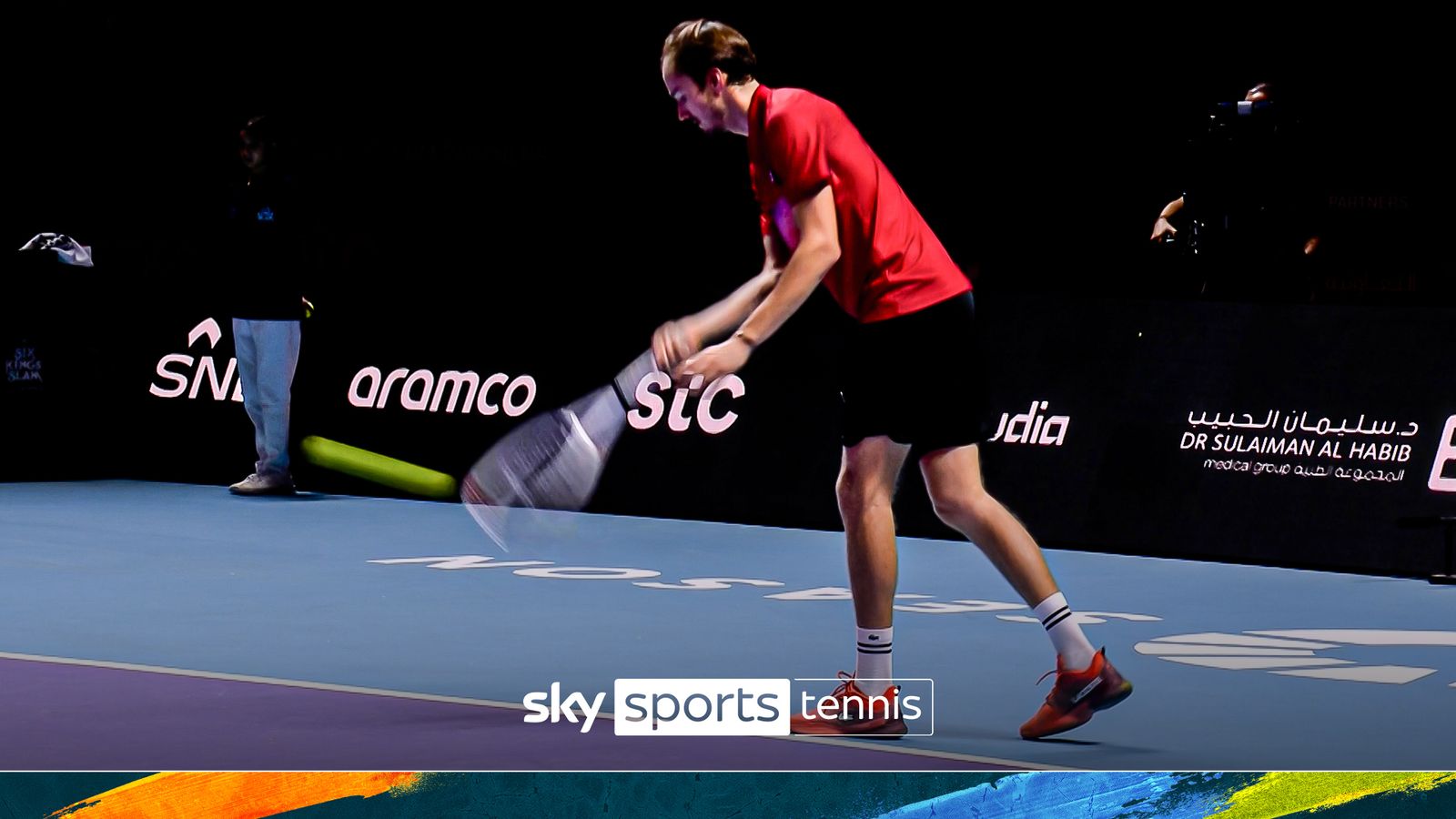 Six Kings Slam Daniil Medvedev uses underarm serve on Jannik Sinner