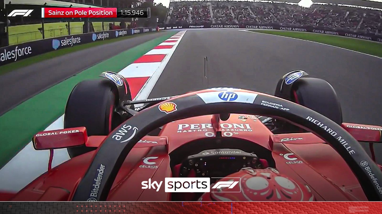 Mexico City GP | Onboard Carlos Sainz&rsquo;s pole lap in Mexico City 