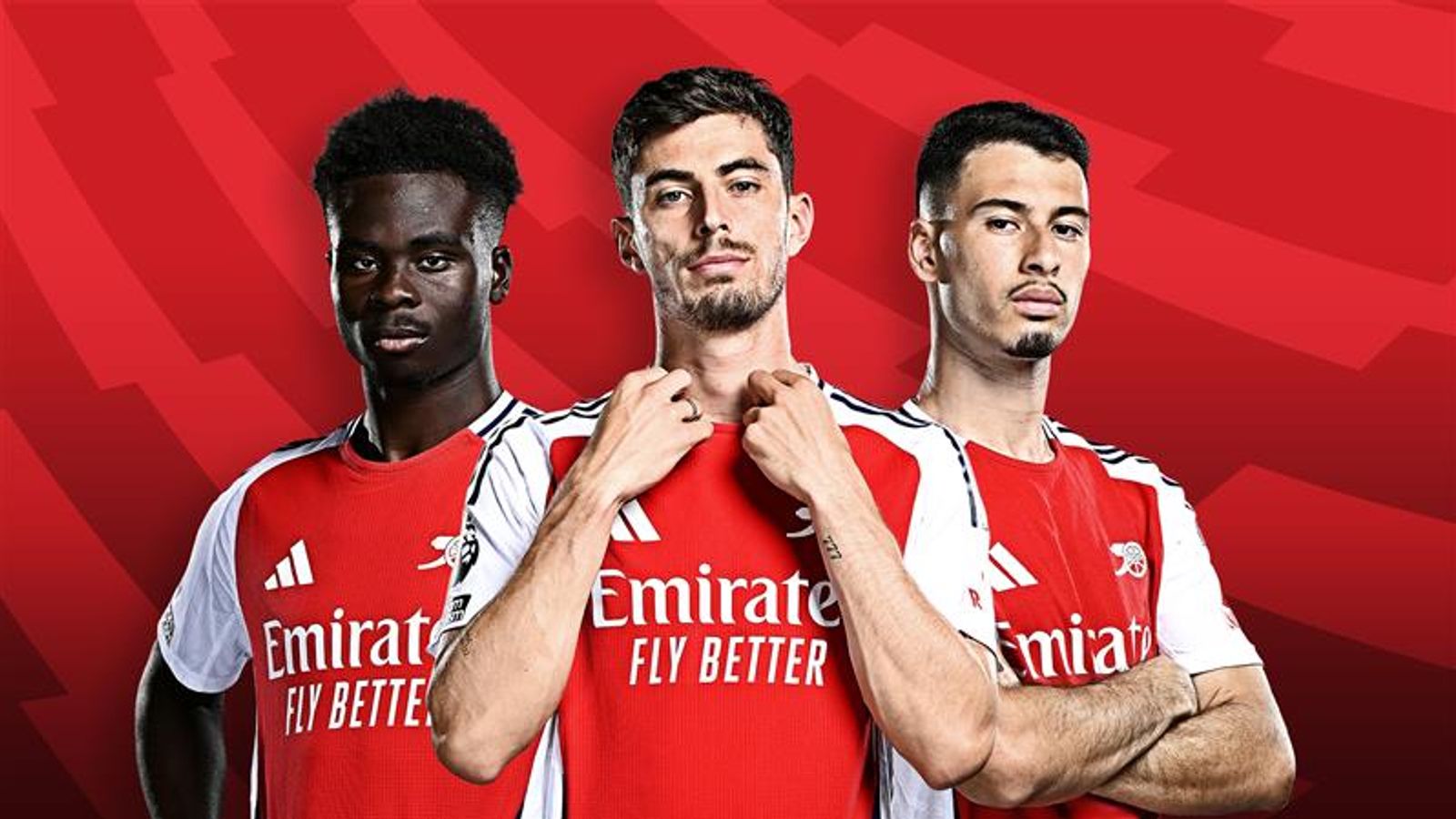 Arsenal’s front three of Kai Havertz, Bukayo Saka and Gabriel Martinelli are all in top form – but how fit are the trio?