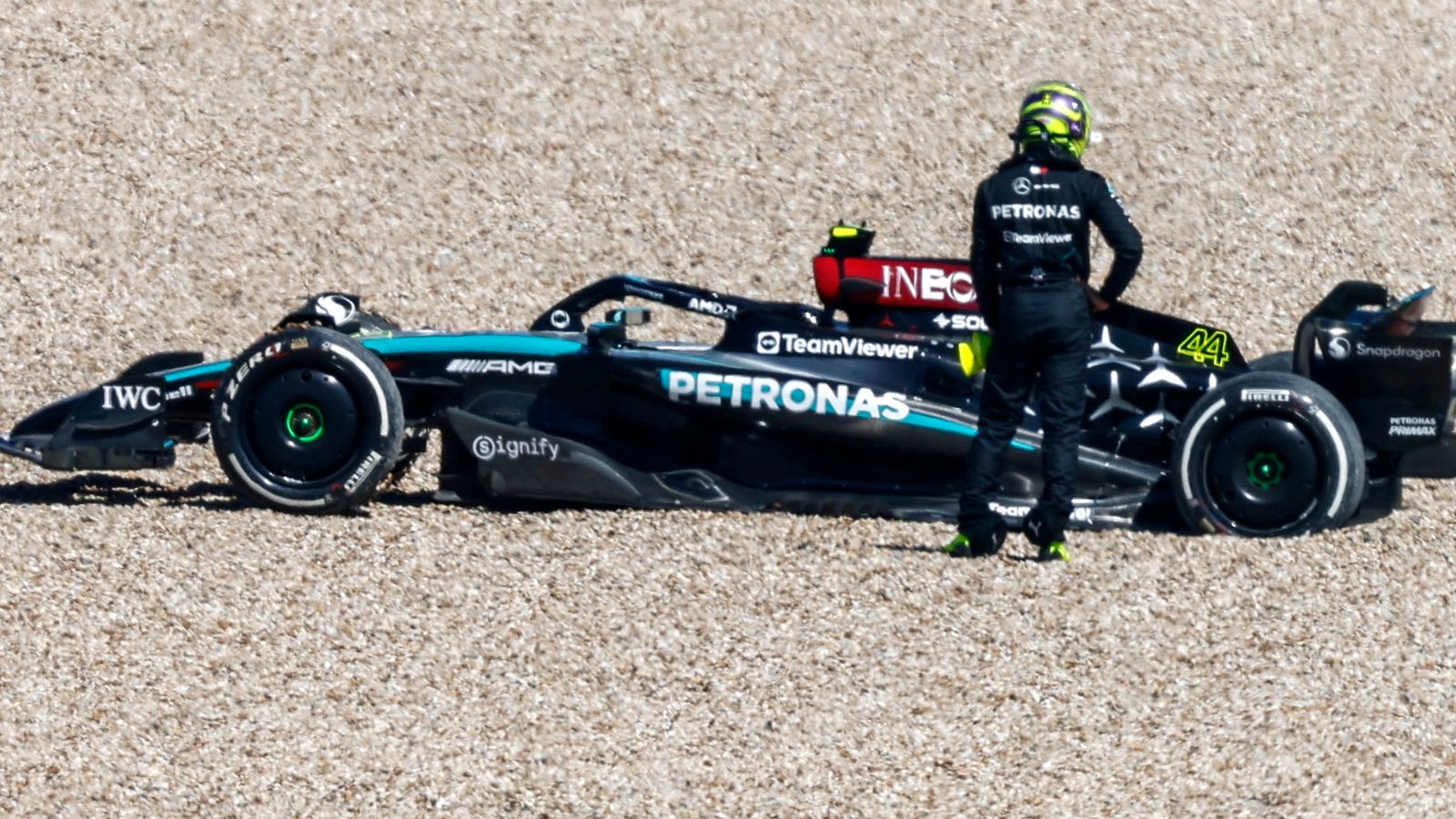 Lewis Hamilton sorry for Mercedes for race-ending United States GP spin but Toto Wolff says car to blame