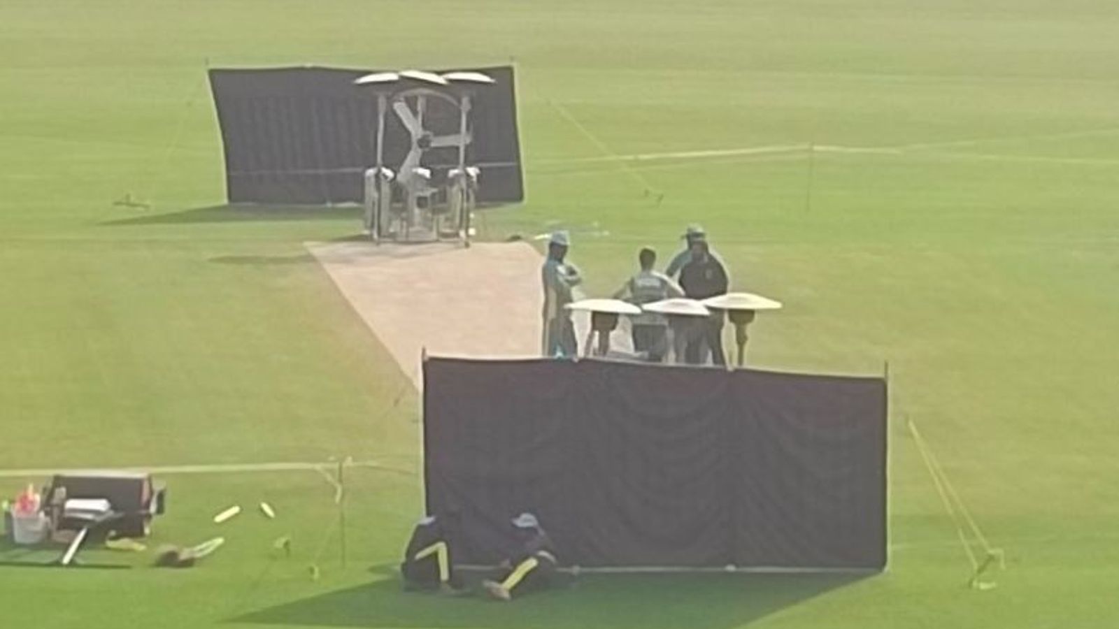 Pakistan vs England: Rawalpindi image shows fans, heaters and windbreaks in use on pitch ahead of series decider