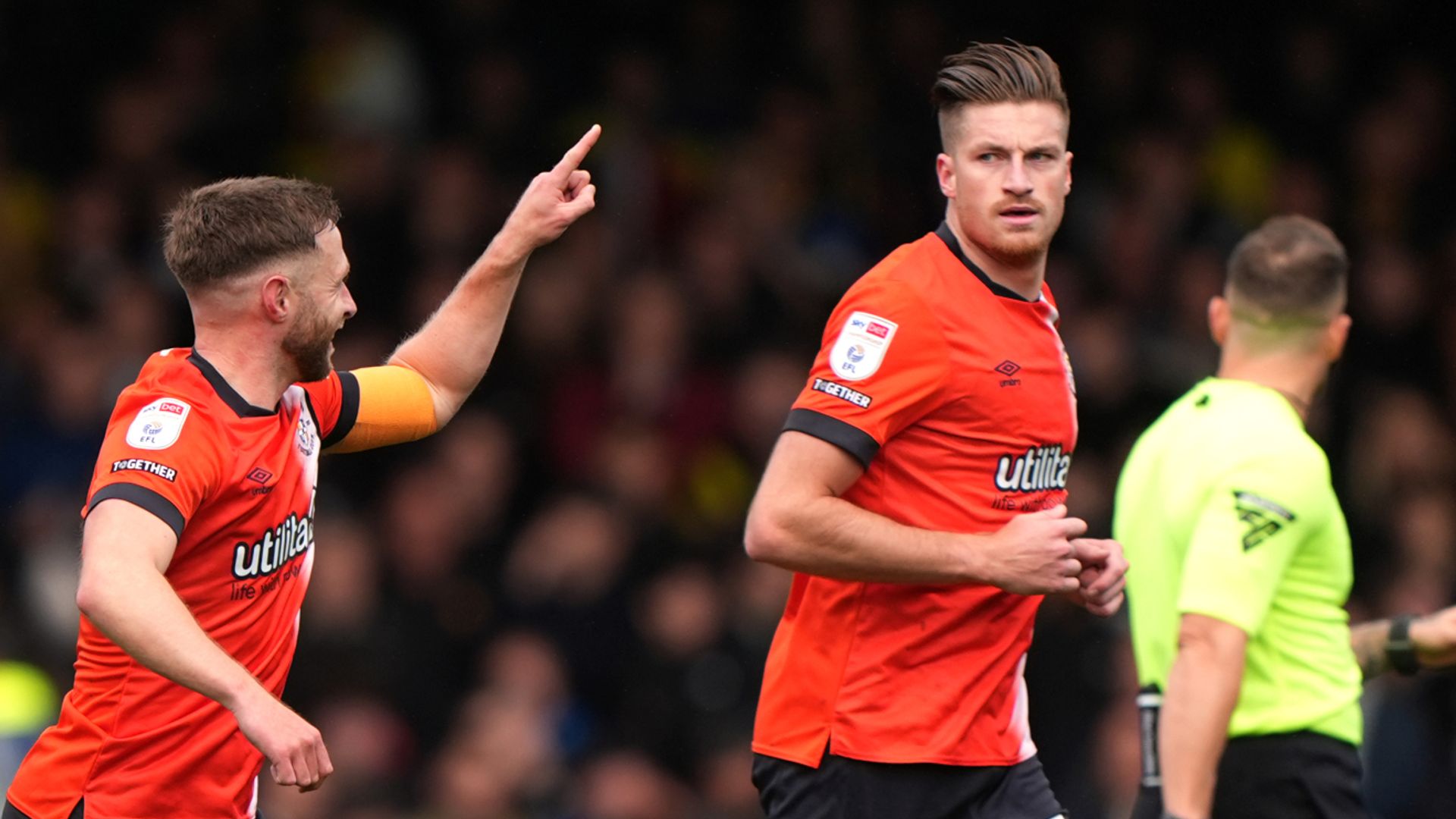 Luton sink rivals Watford to ease Edwards pressure