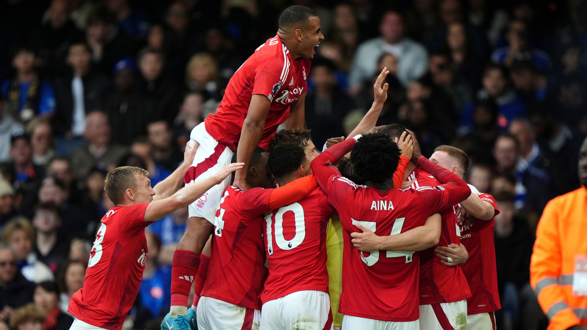 Nottingham Forest vs Chelsea football match in the stadium