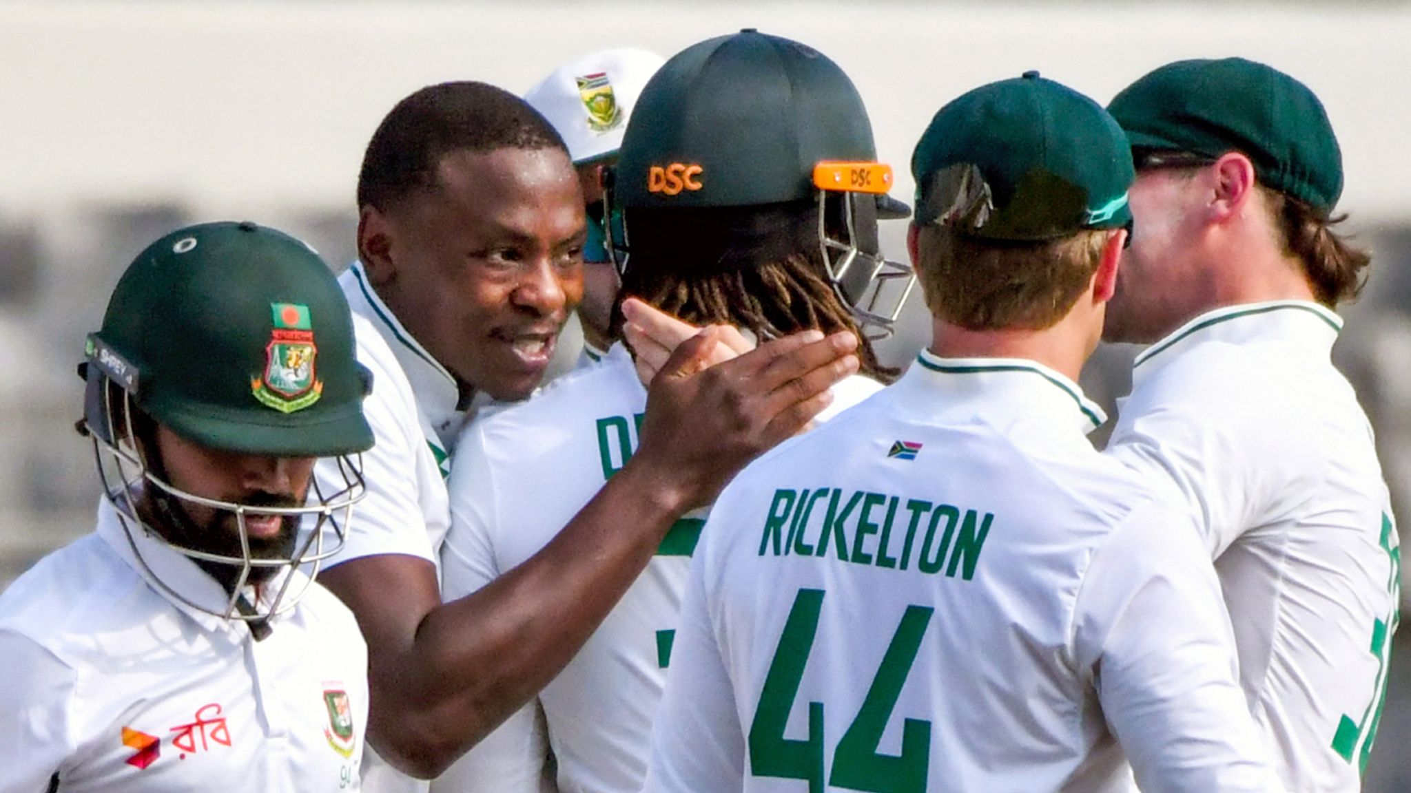 South Africa claim sevenwicket victory over Bangladesh as Kagiso