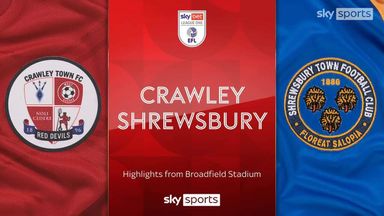 Eight goals and red card as Shrewsbury win at Crawley