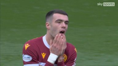 Motherwell's Miller hit post TWICE in as many minutes!