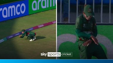 Khatun's cracking catch and dancing celebration for Bangladesh!