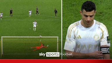 Ronaldo blasts injury-time penalty over the bar!